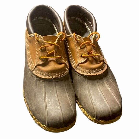 LL BEAN Men’s Sz 11 Tan Brown Rubber Duck Hunting Hiking Gumshoe Bean Boot - Picture 1 of 6